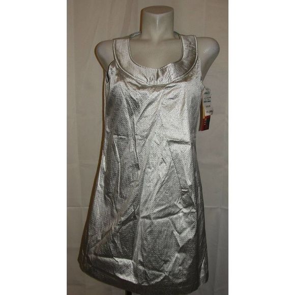 Pink Tartan Dresses & Skirts - Metallic Silver Diana Dress Formal Cocktail Party